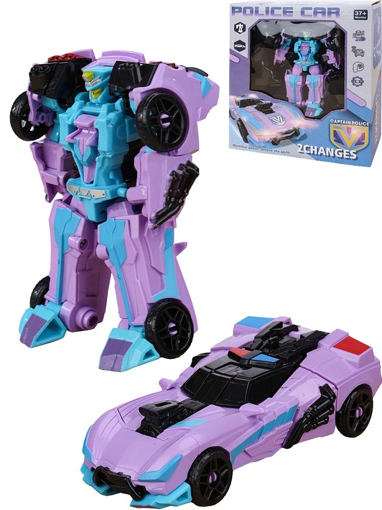 Трансформер 21см "Полицейская машина", цвет микс