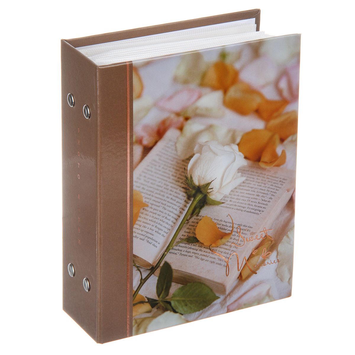 Фотоальбом 100 фото 10*15см Роза белая...