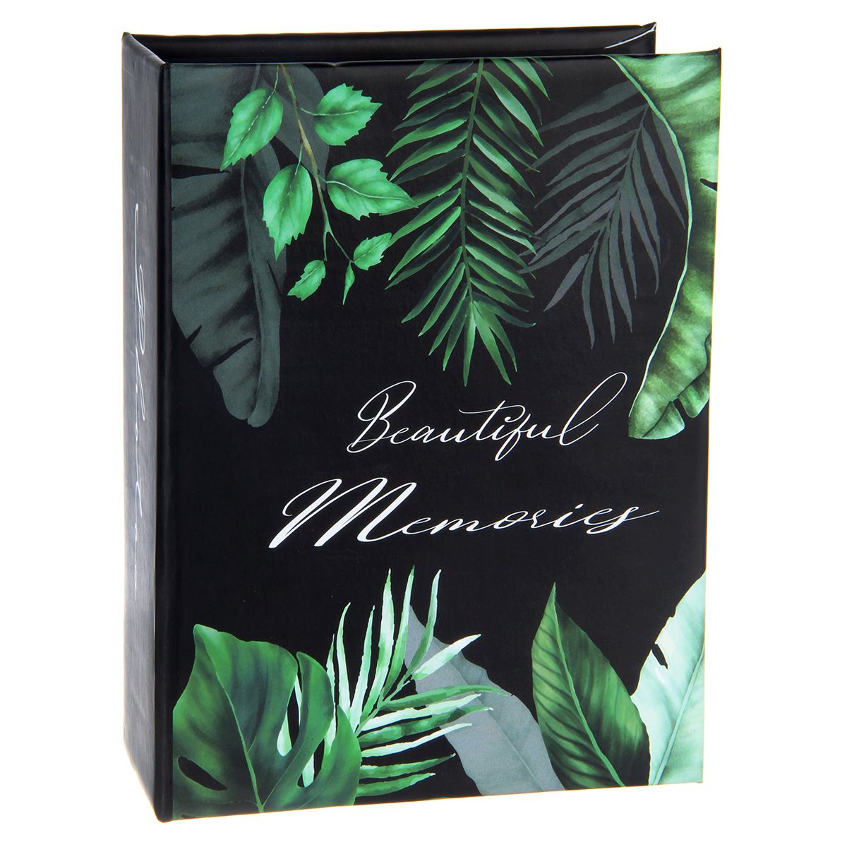 Фотоальбом 100 фото 10*15см Листья, черные страницы