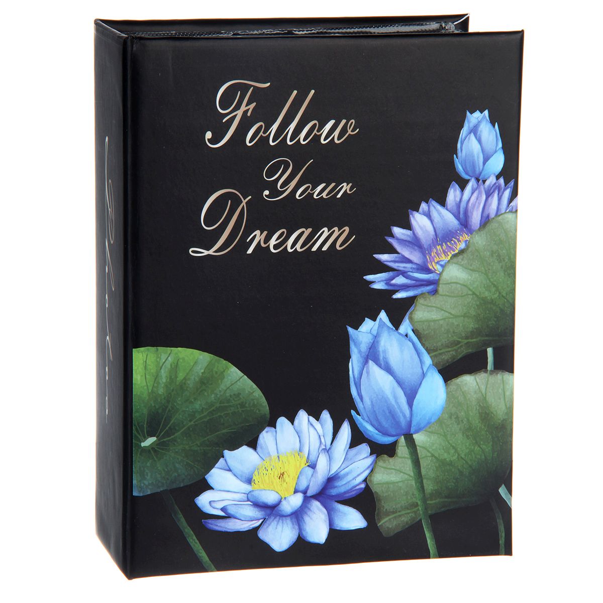 Фотоальбом 100 фото 10*15см Лилии, черные страницы