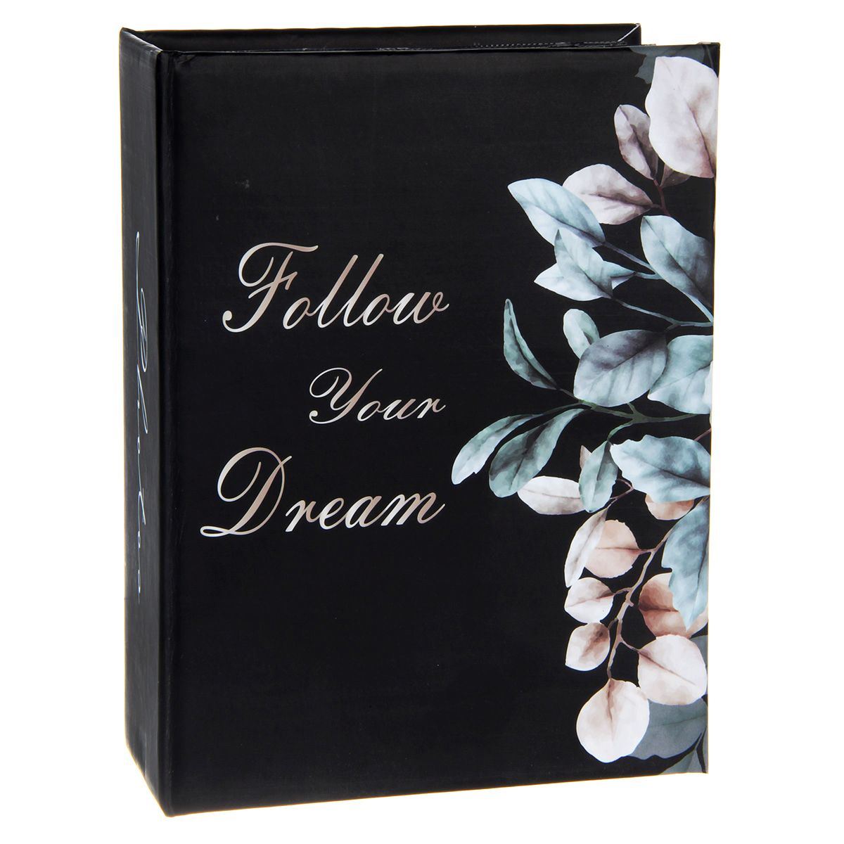 Фотоальбом 100 фото 10*15см Листочки, черные страницы