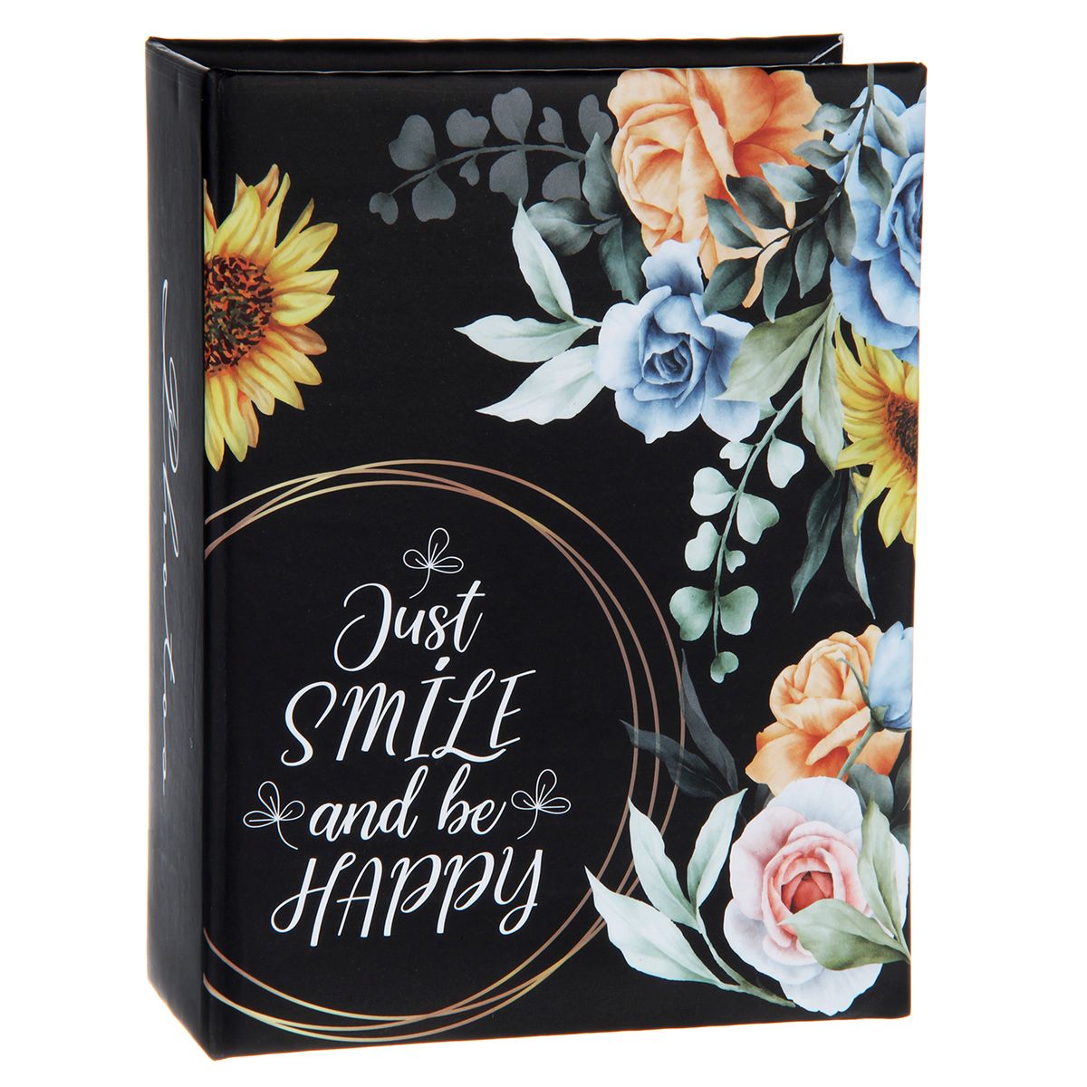 Фотоальбом 100 фото 10*15см Цветы, черные страницы