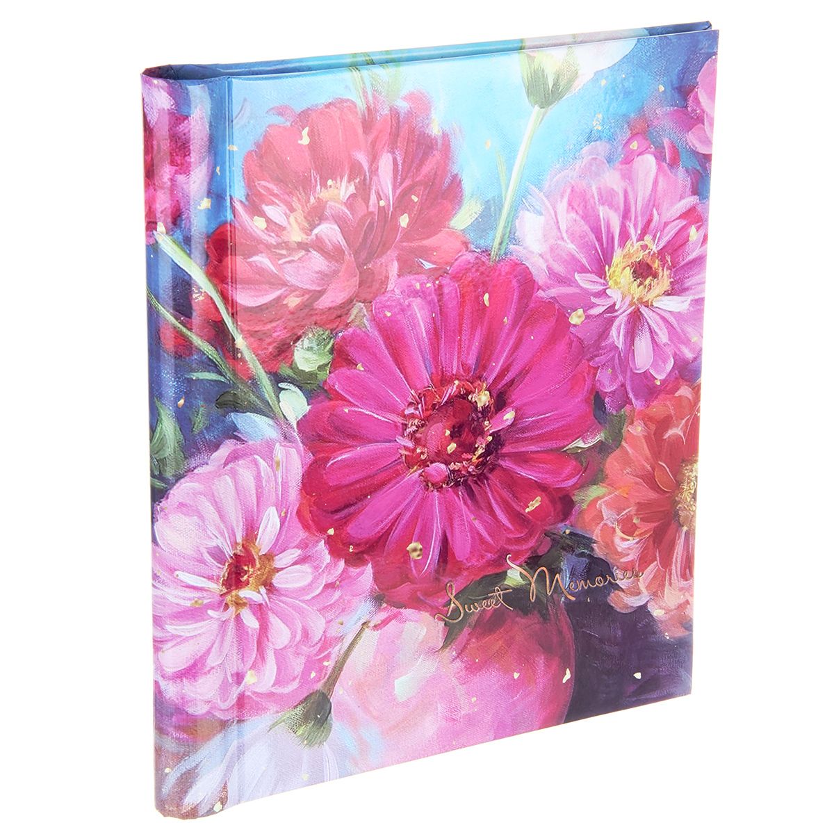 Фотоальбом магнитный 20л  23*28см спир. Цветы