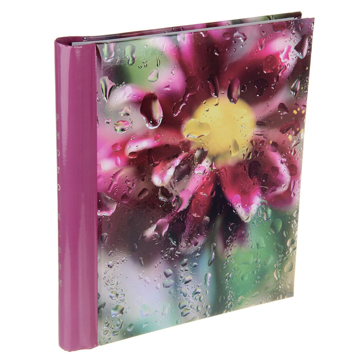 Фотоальбом магнитный 30л  23*28см спир.  Цветок