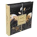 Фотоальбом 500 фото 10*15см 3 кольца, черные страницы