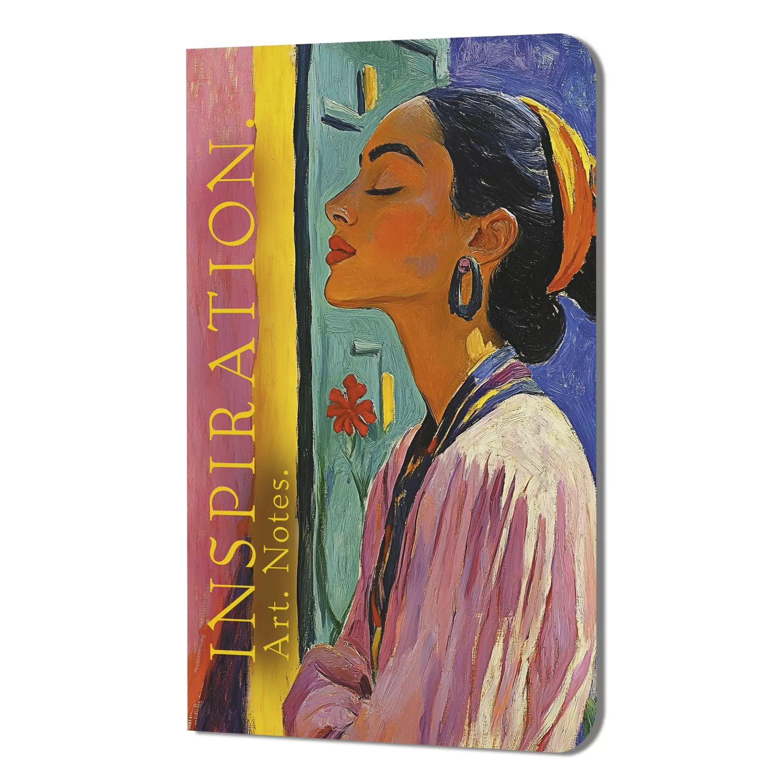 Записная книжка А5  32л скоба "Inspiration. Art. Notes. Матисс (брюнетка в розовой блузке на разноц"