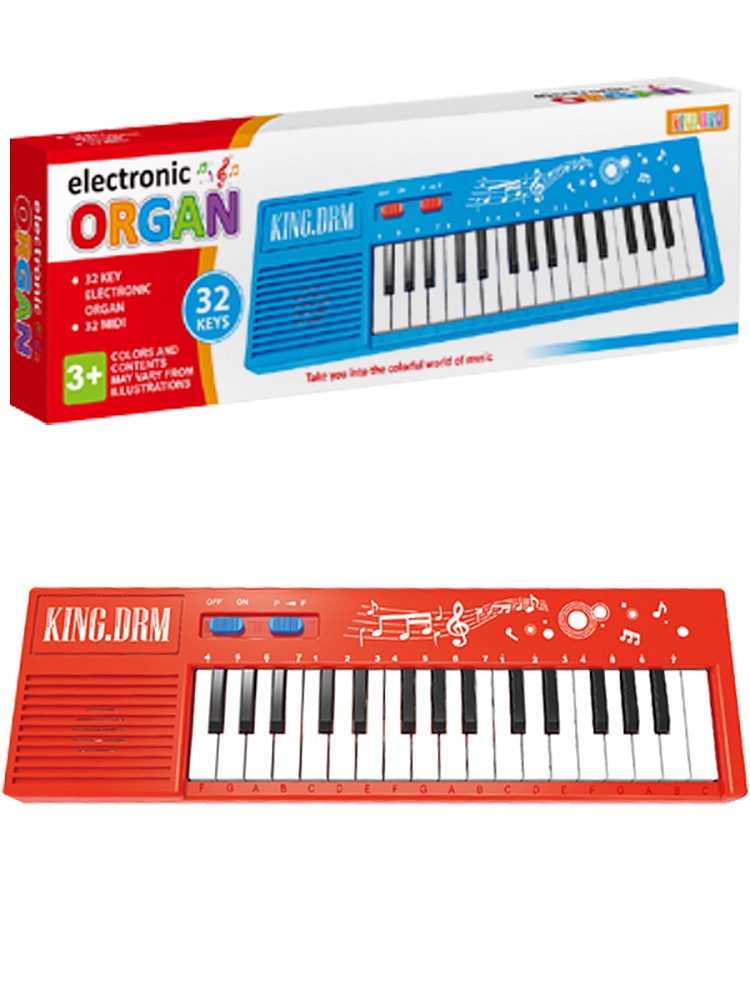 Синтезатор 31см 2*AA не в комплекте, 32 клавиши, цвет микс