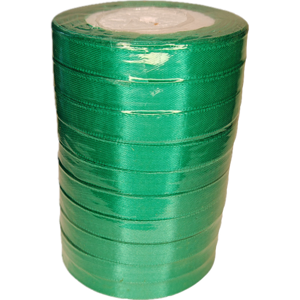 Лента упаковочная атласная 12мм, 22 м морская волна (10шт/уп)