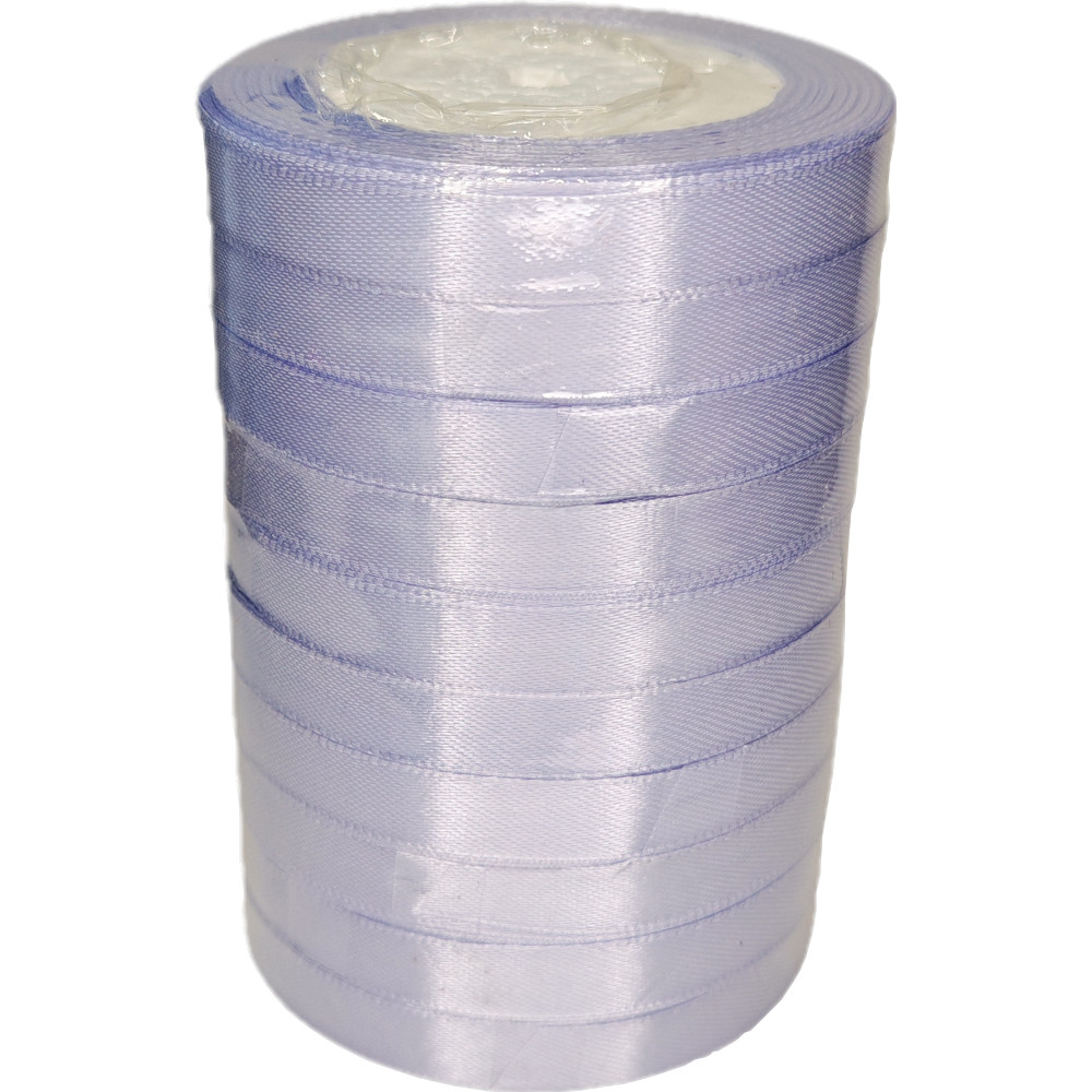 Лента упаковочная атласная 12мм, 22 м сиреневая (10шт/уп)