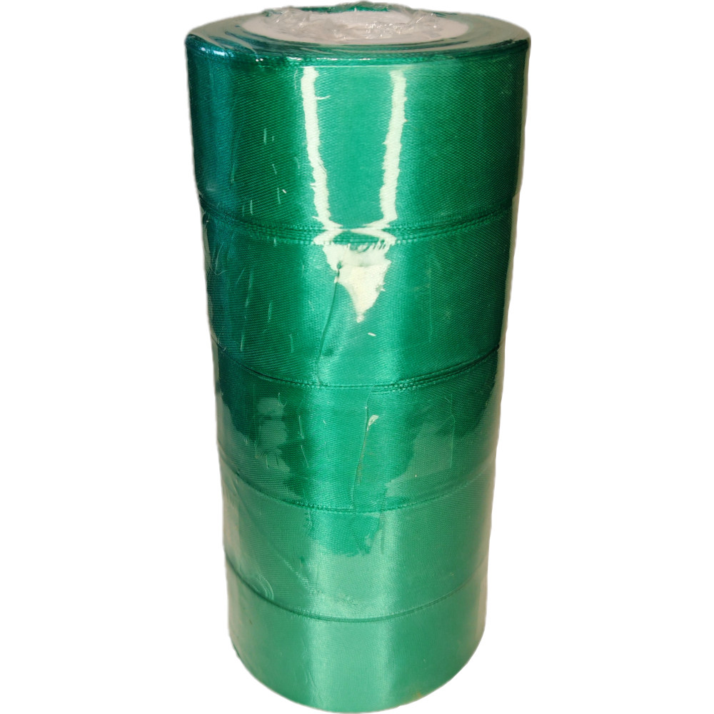 Лента упаковочная атласная 40мм, 22 м морская волна (5шт/уп)