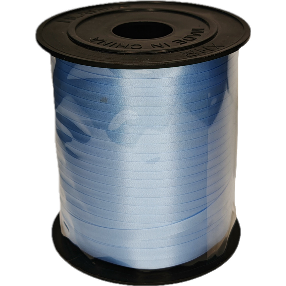 Лента упаковочная ПВХ 5мм*228м, матовая, голубая