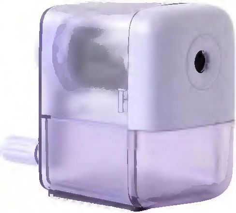 Точилка механическая 1 отв,  пласт.корпус, автоподача, фиолетовая