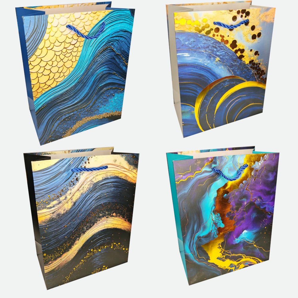 Пакет подар. бумажн. 26*32*10 см 210 гр/м2 Вселенная, 4 дизайна