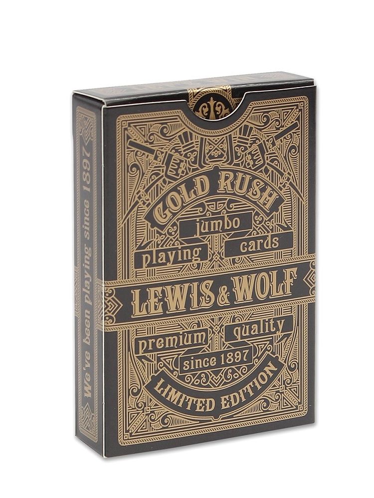 Карты игральные 54шт,  "Lewis & Wolf" Gold Rush, poker size index jumbo, 63*88 мм