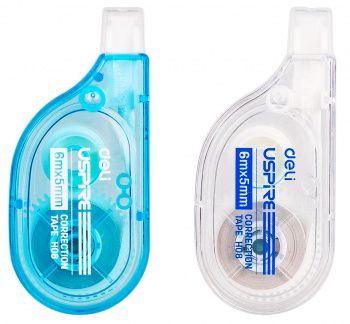 Корректирующая лента Deli 5мм*6м, ассорти