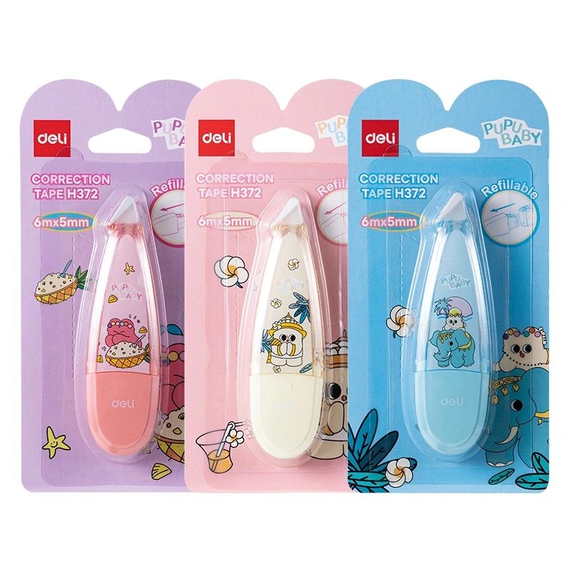 Корректирующая лента Deli PUPUBABY 5мм*6м, сменный картридж, ассорти