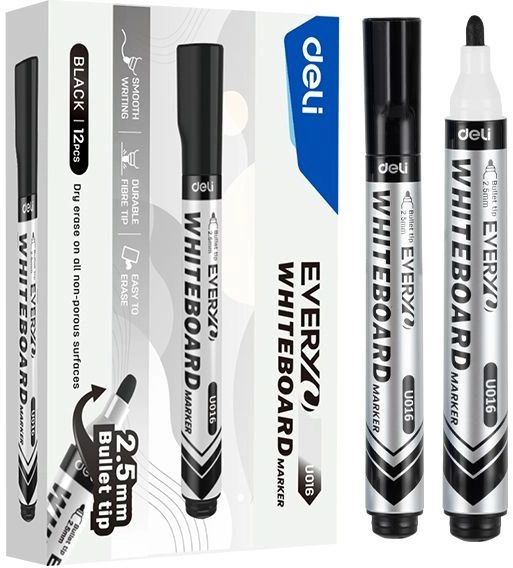 Маркер Deli  для белой доски 1,5мм черный