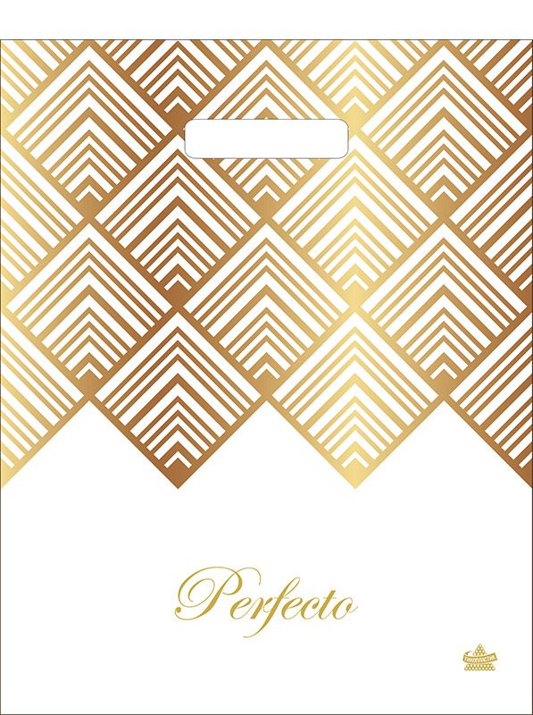 Пакет 37*30см (90мк) с вырубной ручкой "Перфекто Изящность" ПВД