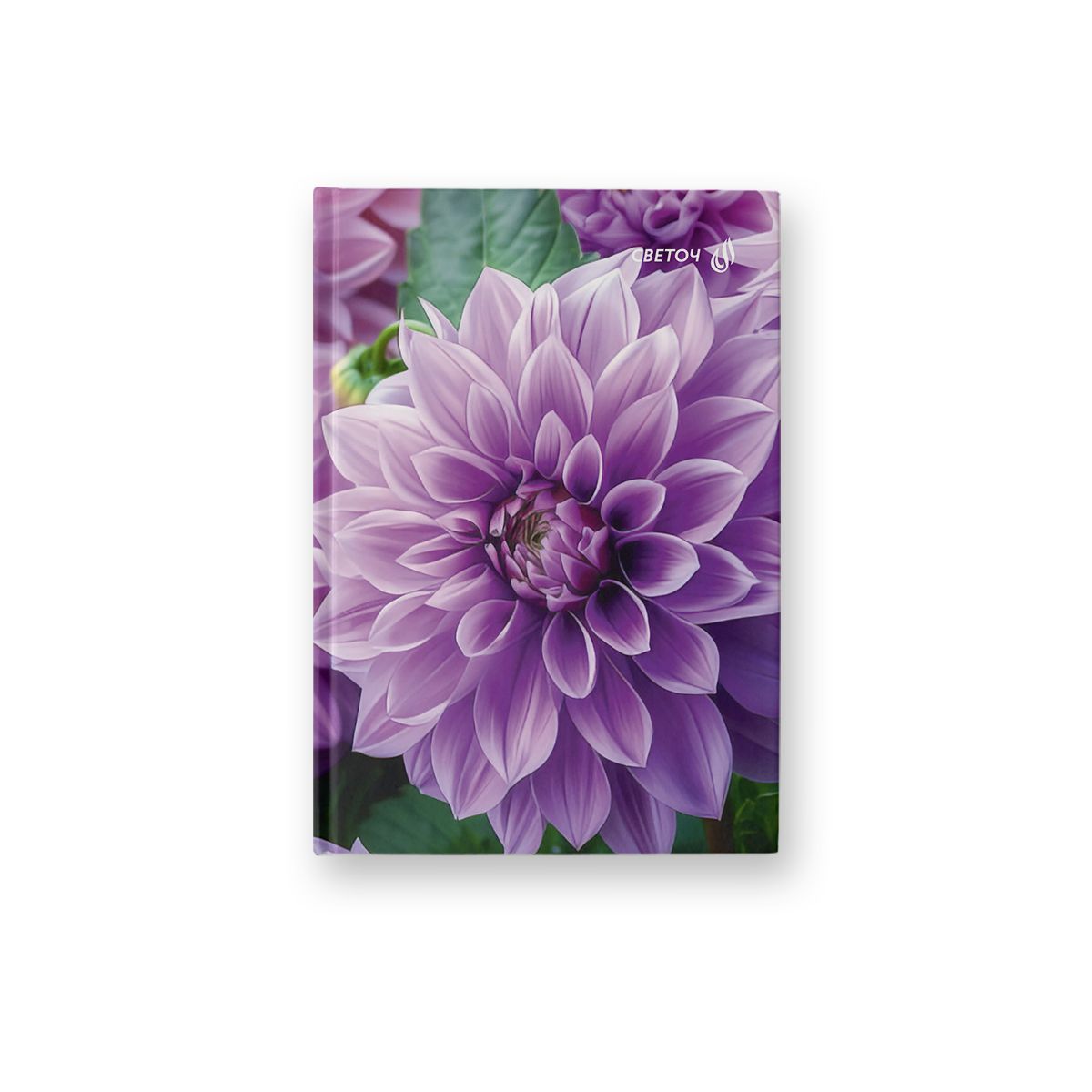 Блокнот А6 7БЦ  64л "Георгины" кл., мат.лам.