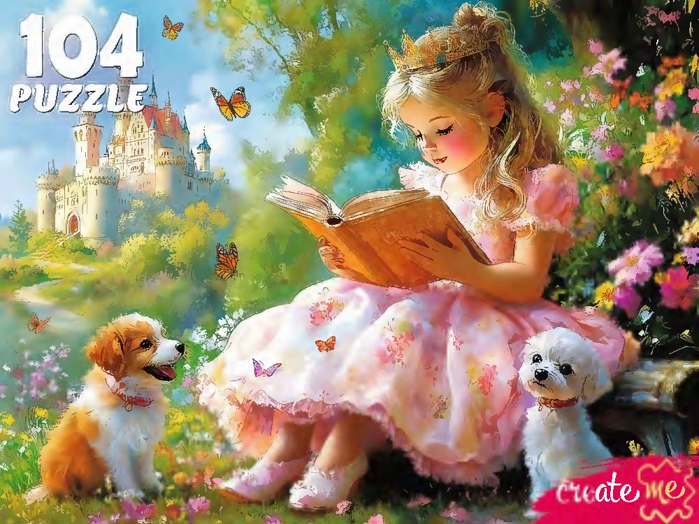Пазлы  104 элемента  230*330мм "Принцесса с книгой"