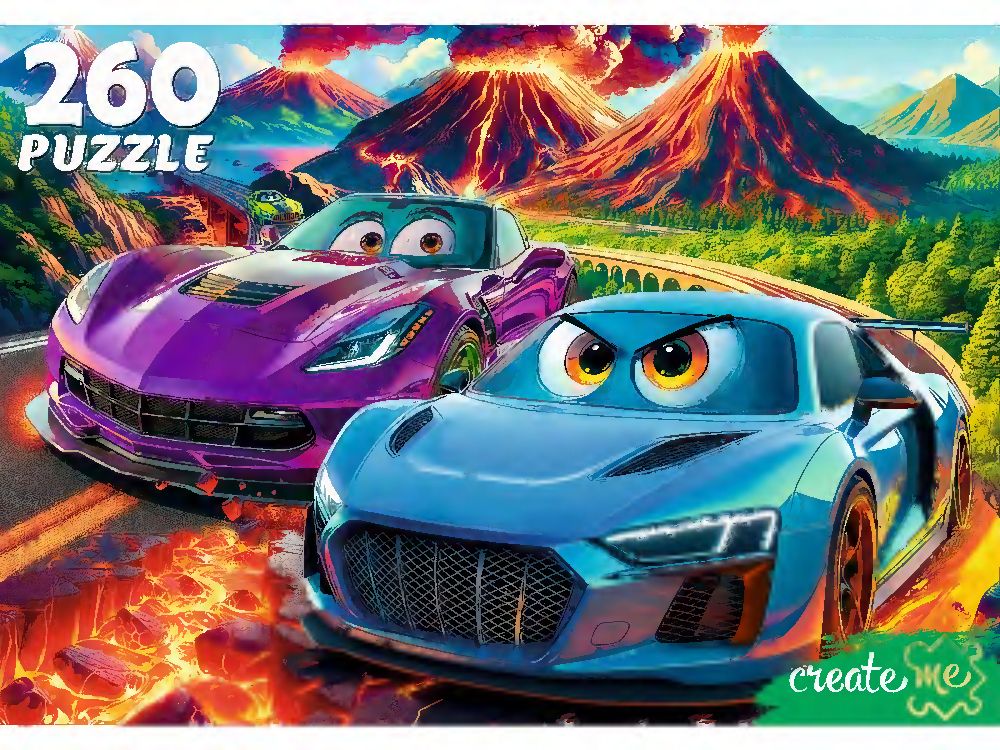 Пазлы  260 элементов  237*330мм. "Гонки на вулканах"