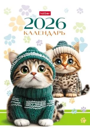 Календарь - домик  105*160мм на 2026г.  Мур-Мур