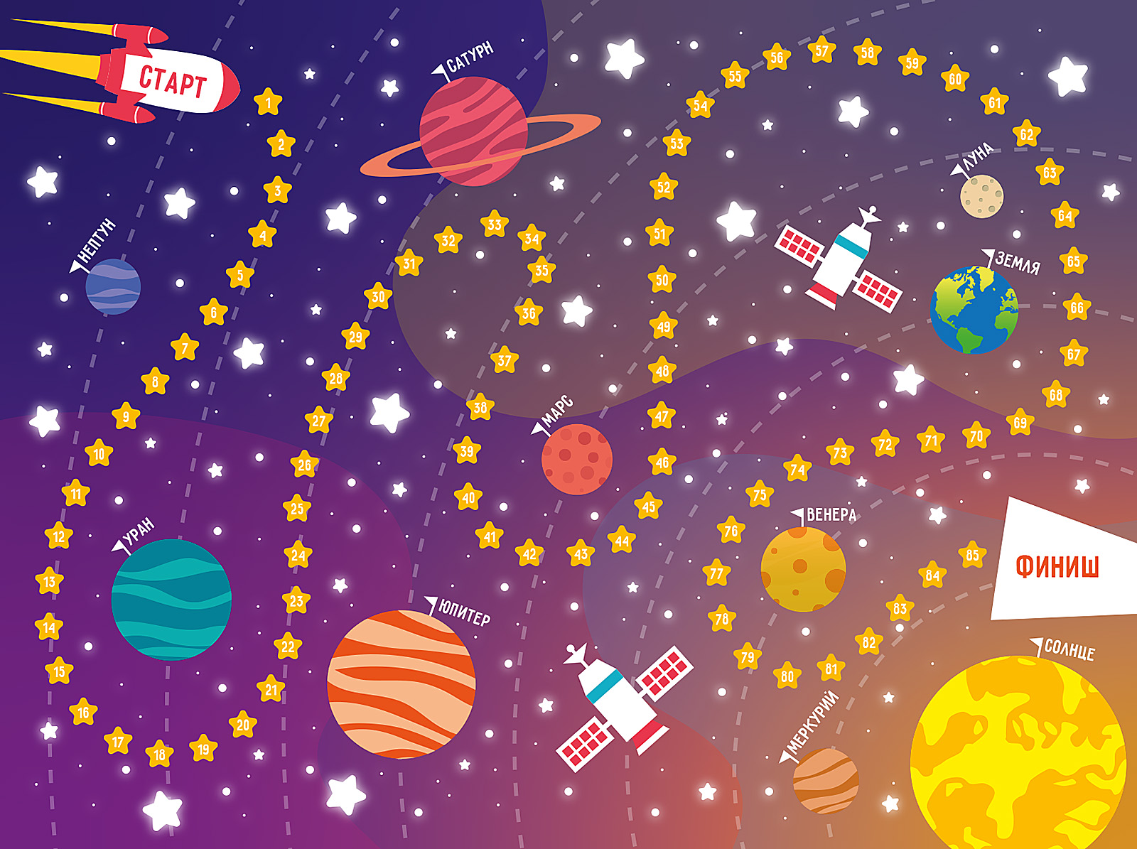 Настольное покрытие д/лепки 43*32см "Космос"