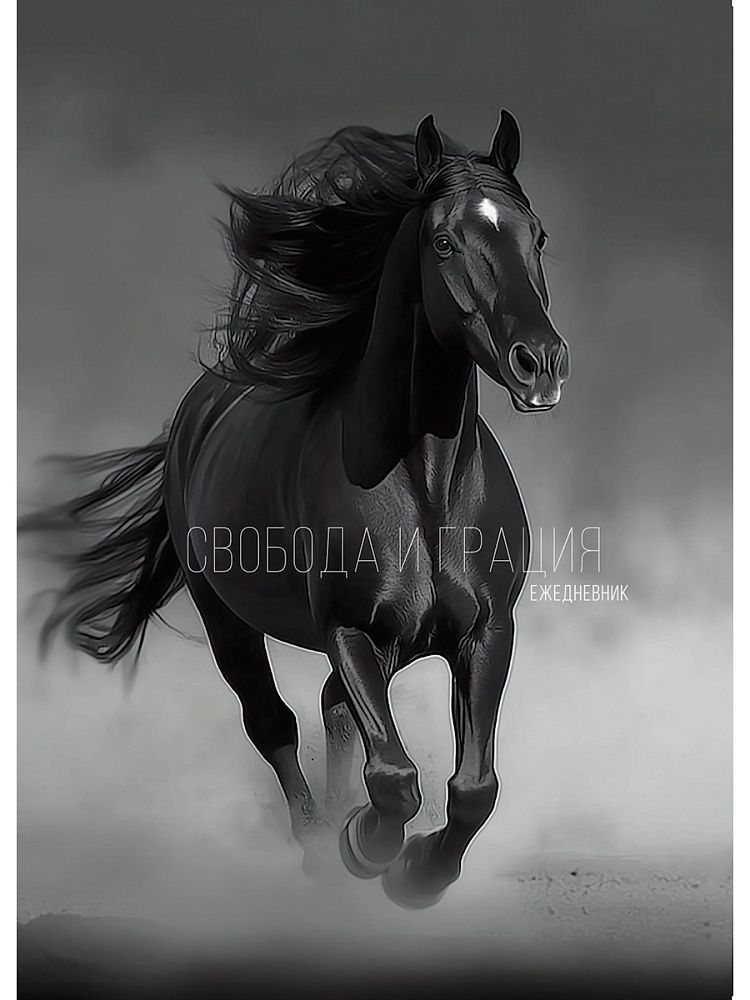 Ежедневник недат. А5  80л., 7БЦ "Бег коня - 1" глянц.лам.