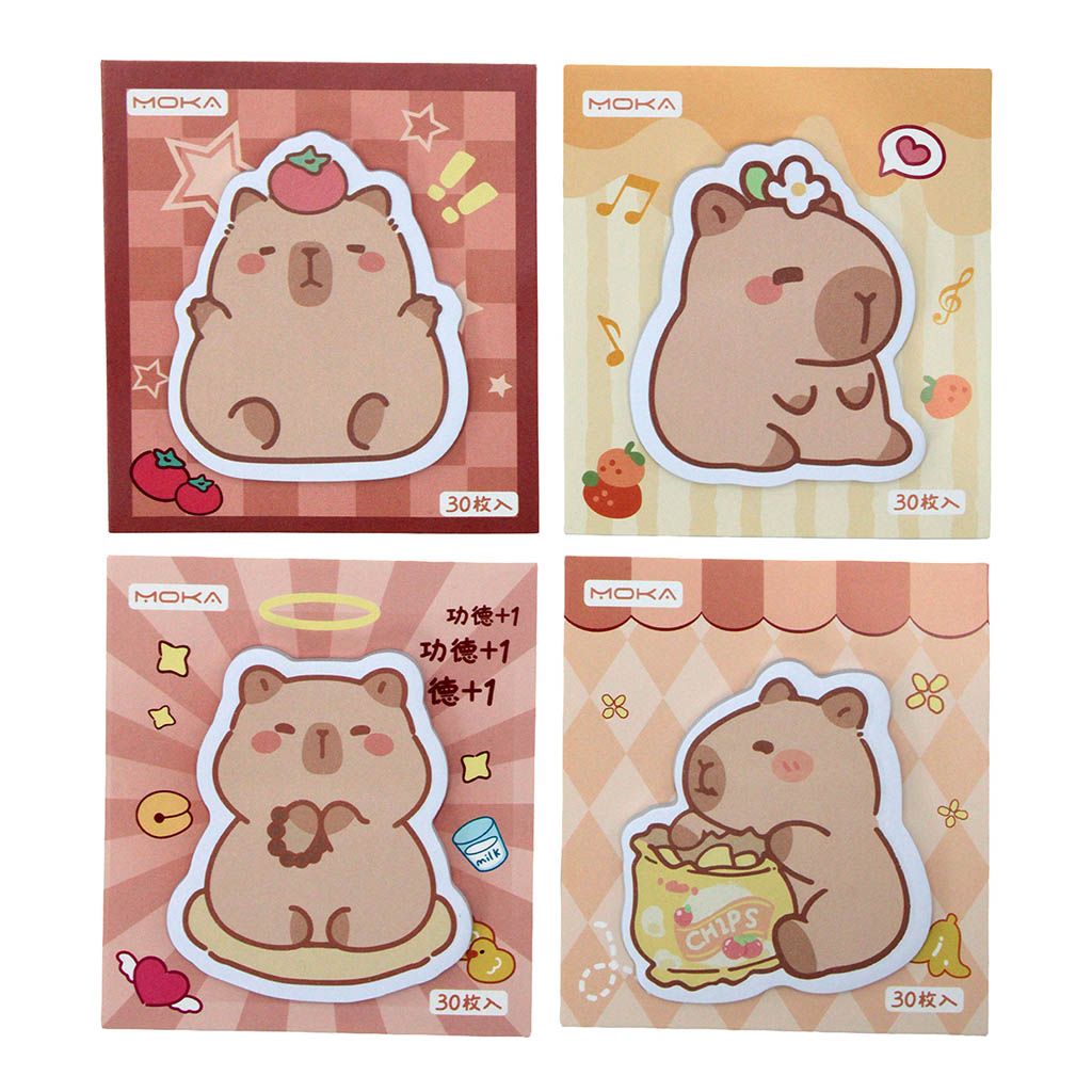 Бумага с липким краем  30л "Капибара" 7,5*8см