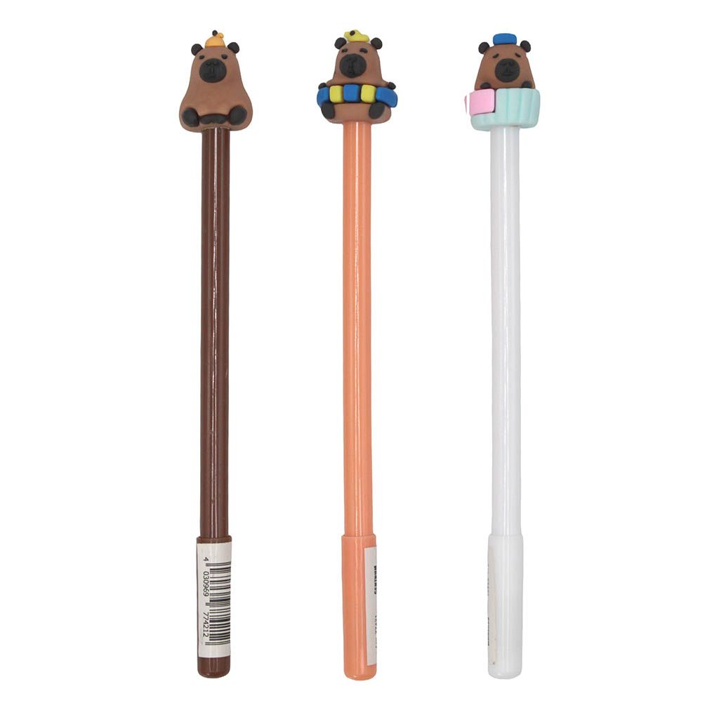 Ручка гелевая "Капибара" синяя, 0,5мм