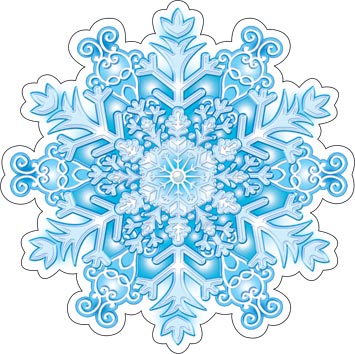 Украшение на скотче 10*10см "Снежинка"