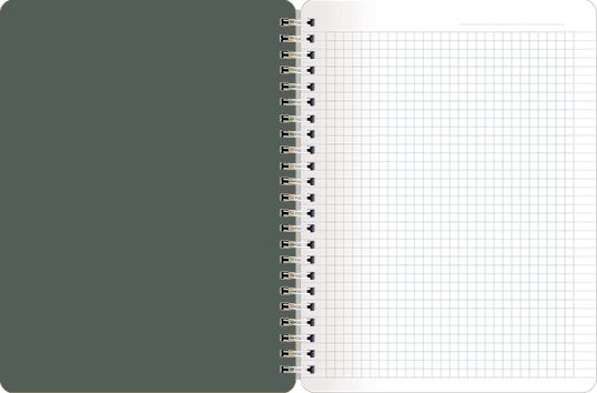 Тетрадь А5 120л кл. гребень Infolio "Be Smart. Shadow. Зеленый" БЕЗ ПОЛЕЙ