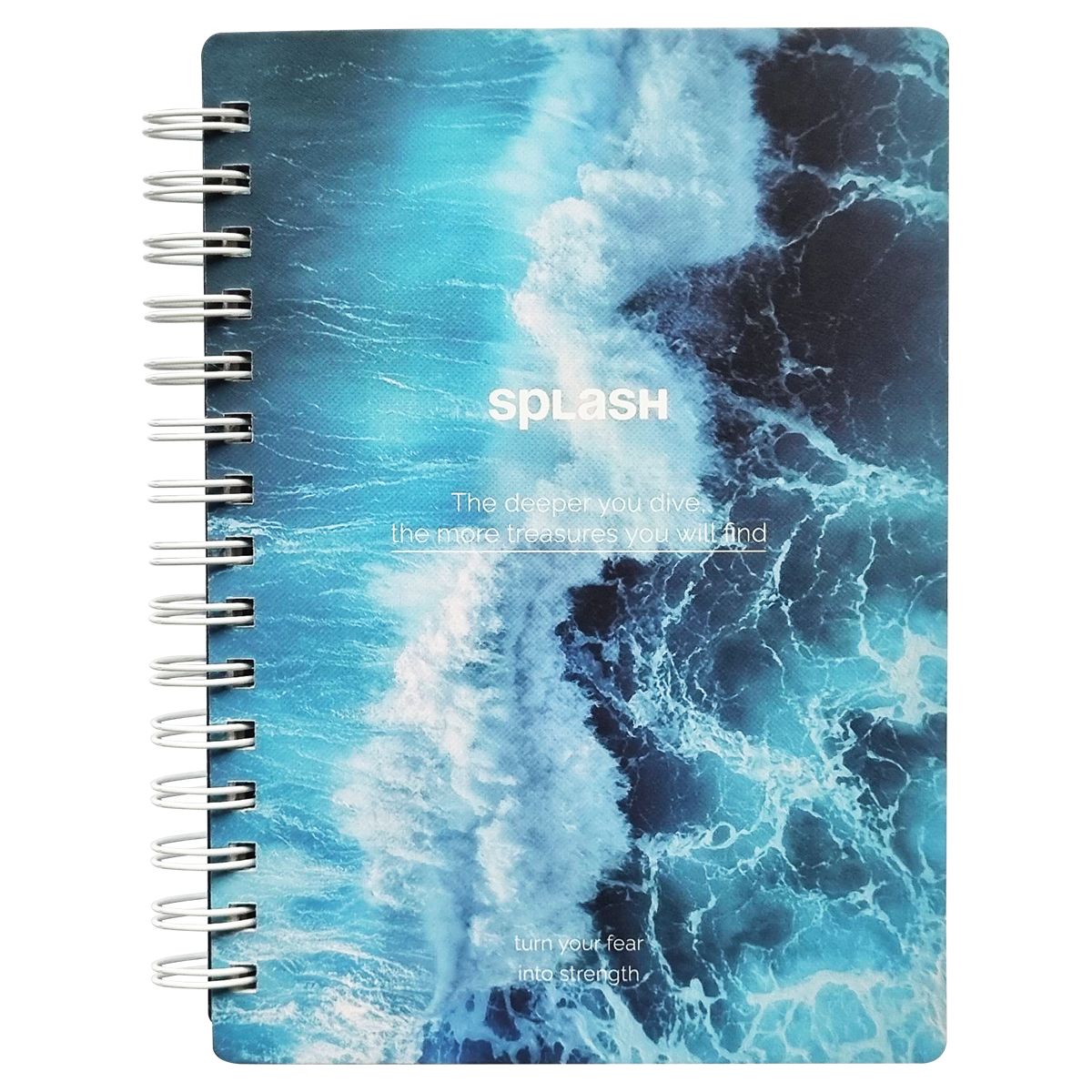Записная книжка А6 120л. гребень, мягк.пер. "Be Smart. Ocean. Брызги"