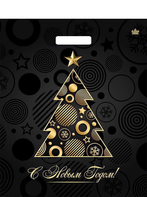 Пакет 45*38см (60мк) с вырубной укрепл. ручкой "Акцент" Ламинат