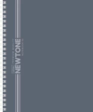 Тетрадь А5  96л ЛИН. гребень Hatber "NEWtone PASTEL. Серый агат" софт-тач