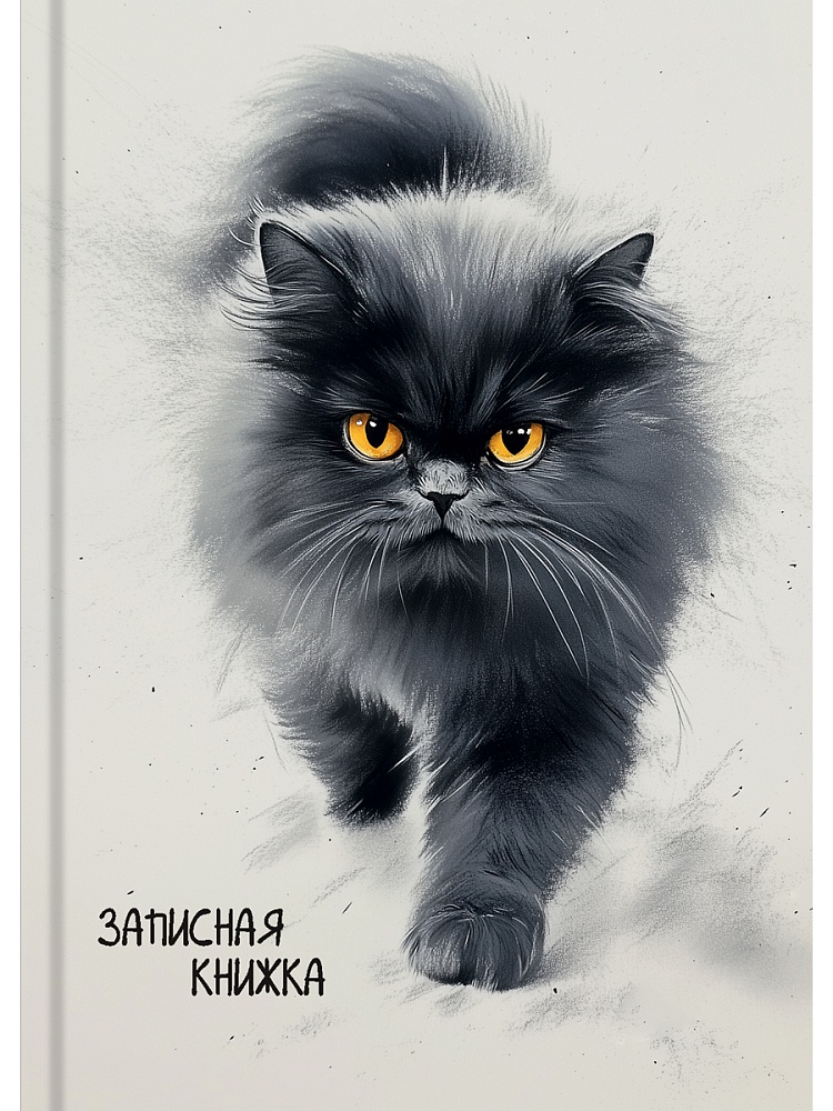 Блокнот А6 7БЦ  96л "Пушистый кот - 5" кл., глянц.лам.