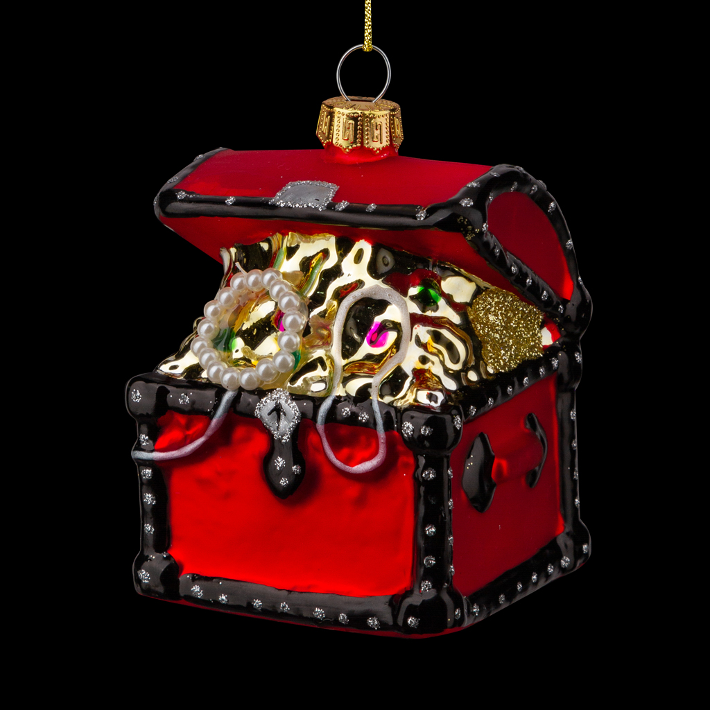 Украшение ErichKrause Decor Сундук с сокровищами 8см, стекло