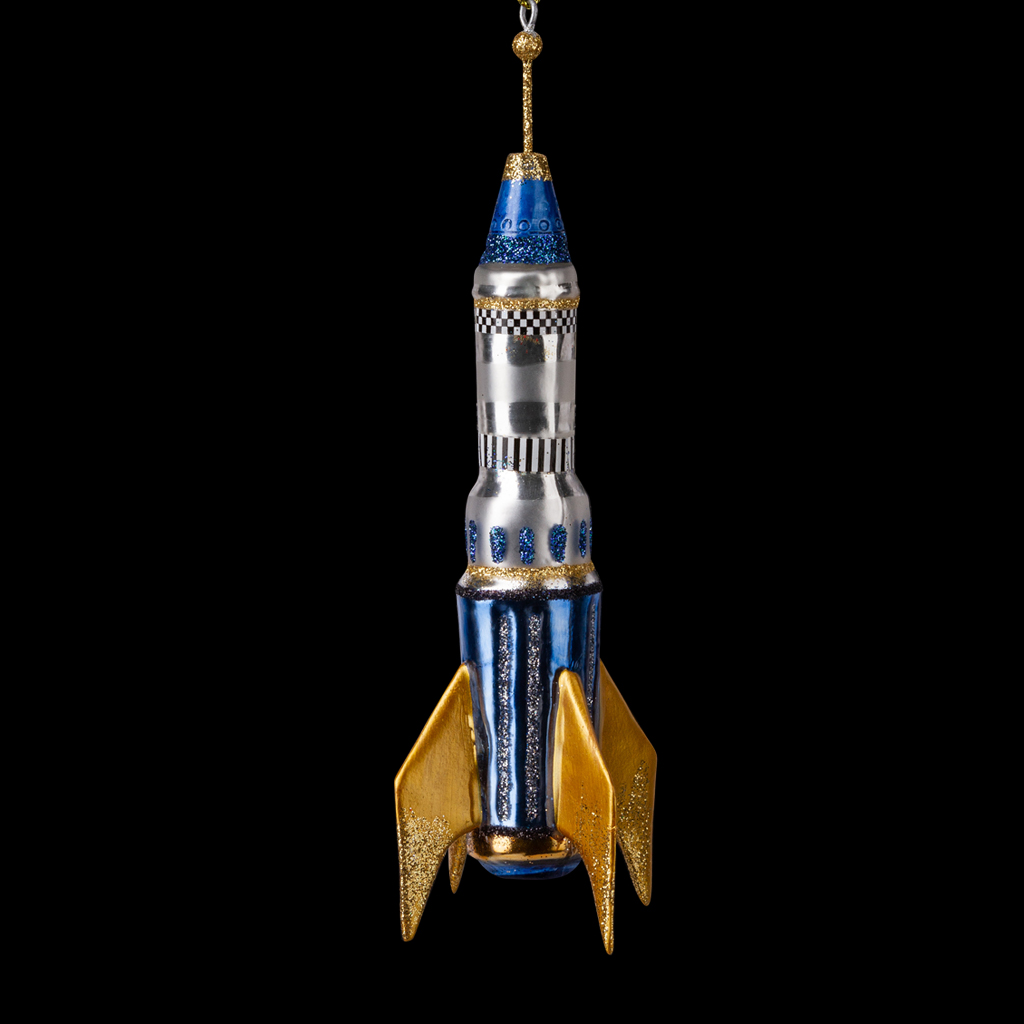 Украшение ErichKrause Decor Ракета 16см, стекло
