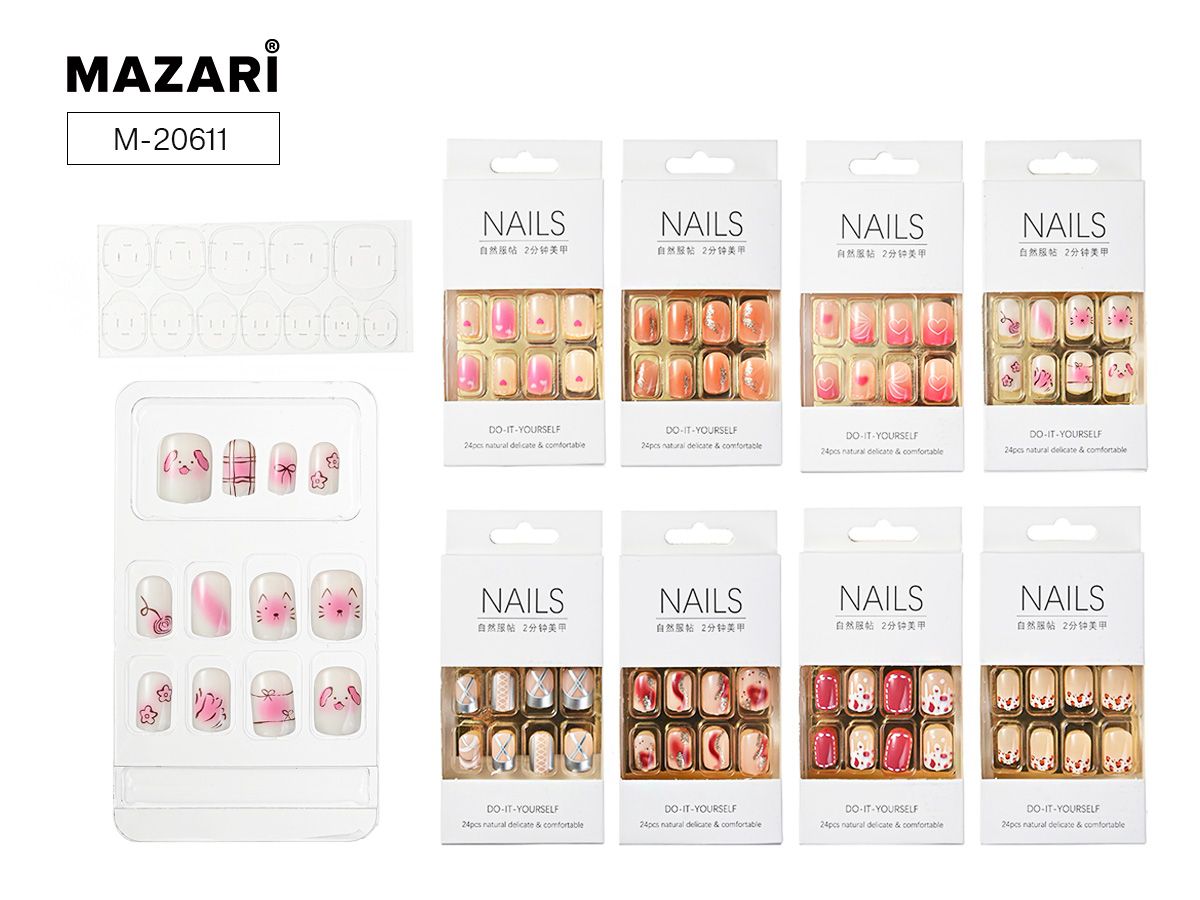 Ногти накладные 12шт. "Ассорти" 8 диз.