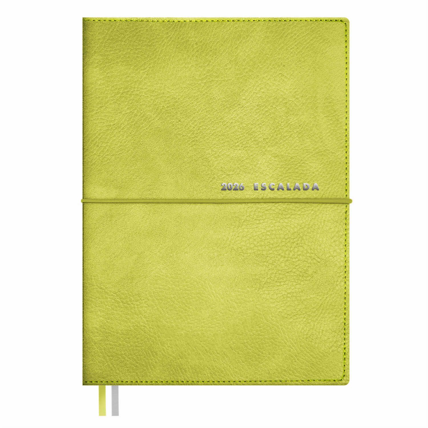 Ежедневник дат. 2026г А6 128л., кожзам, мягк.пер. "Шеврет оливковый" резинка, тисн.фольгой, ляссе