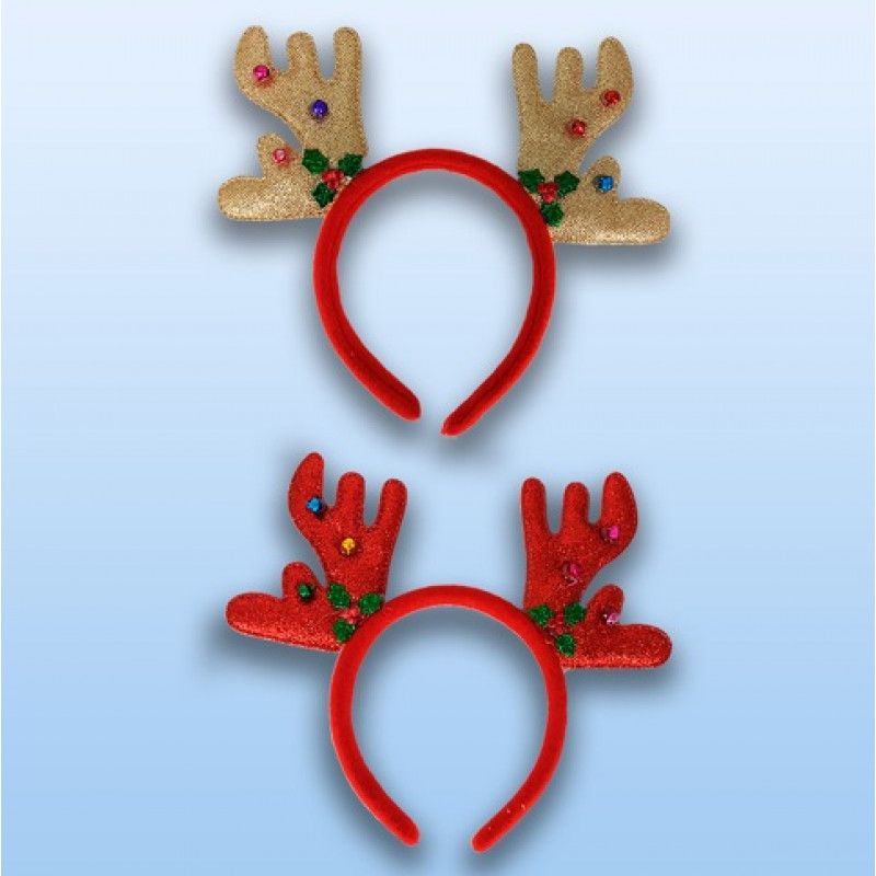 Ободок карнавальный "Рога" 20см, ассорти