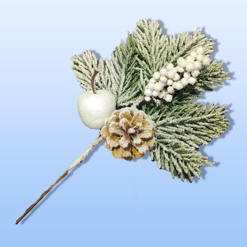 Декоративная веточка 28см "Веточка ели"