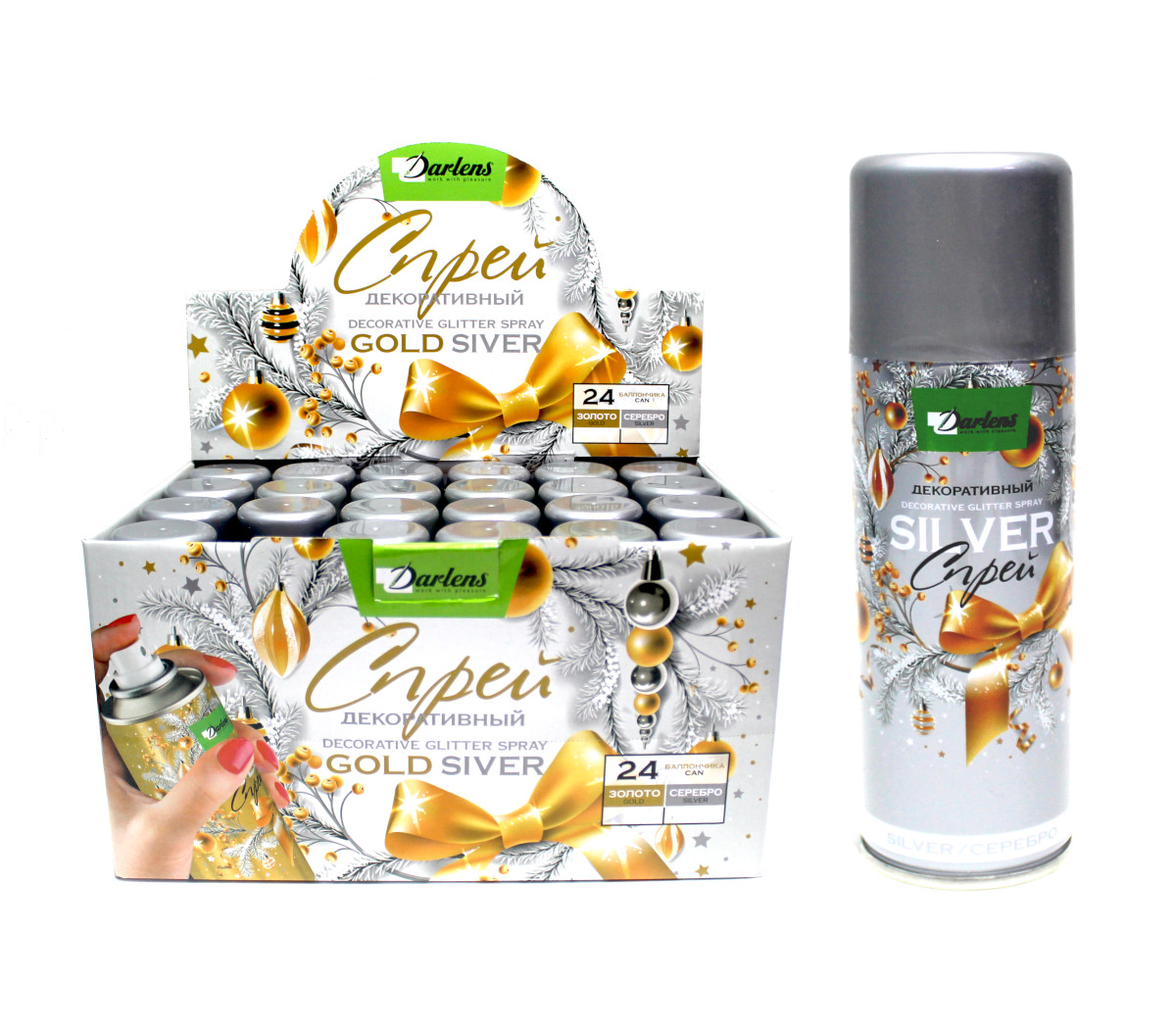 Снег-спрей 250мл серебро