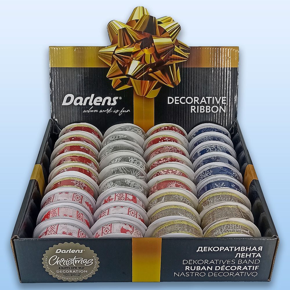 Лента декоративная 2,5мм*2,7м, ассорти