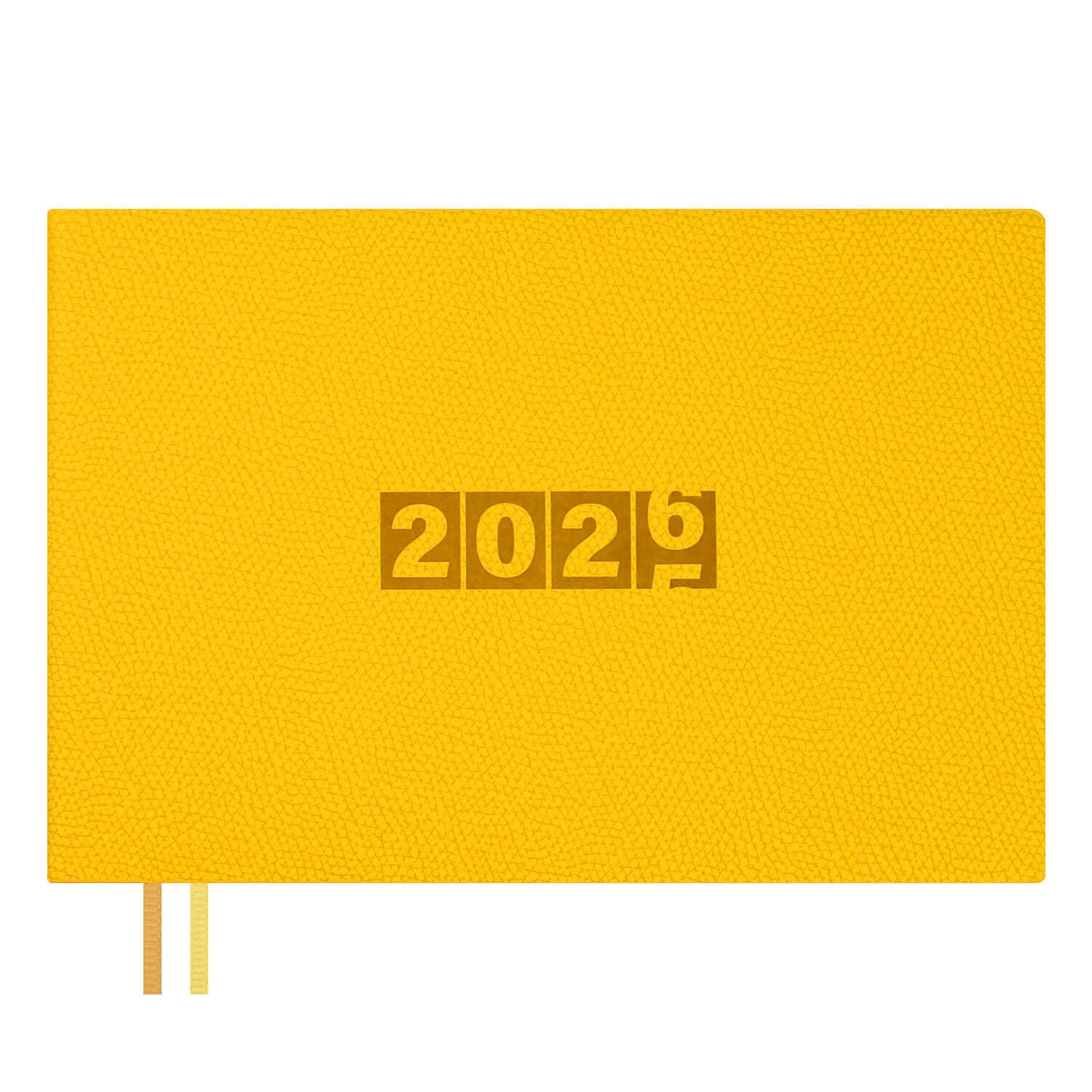 Планинг дат. 2026г 181*127мм 64л., кожзам., мягк.пер. "Джут горчичный" +ПОДАРОК