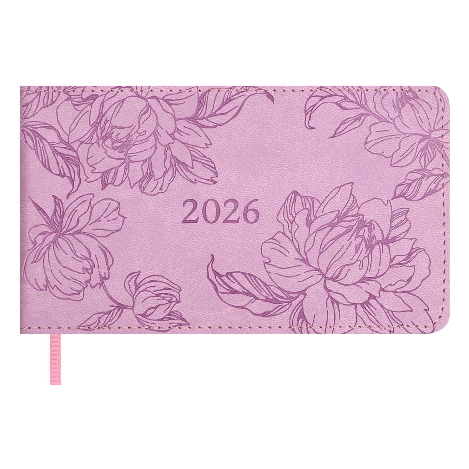 Планинг дат. 2026г 150*87мм 64л., кожзам., мягк.пер. "Виннер лиловый"  +ПОДАРОК