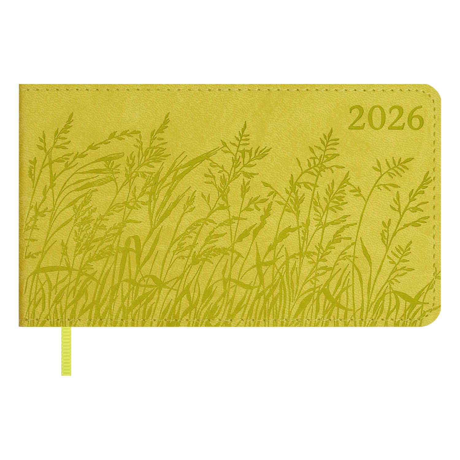 Планинг дат. 2026г 150*87мм 64л., кожзам., мягк.пер. "Виннер желтый"  +ПОДАРОК
