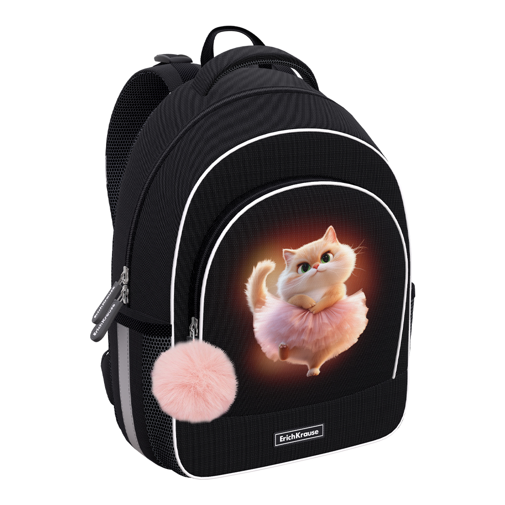 Ученический рюкзак с грудной перемычкой ErichKrause ErgoLine® 15L Prima Cat