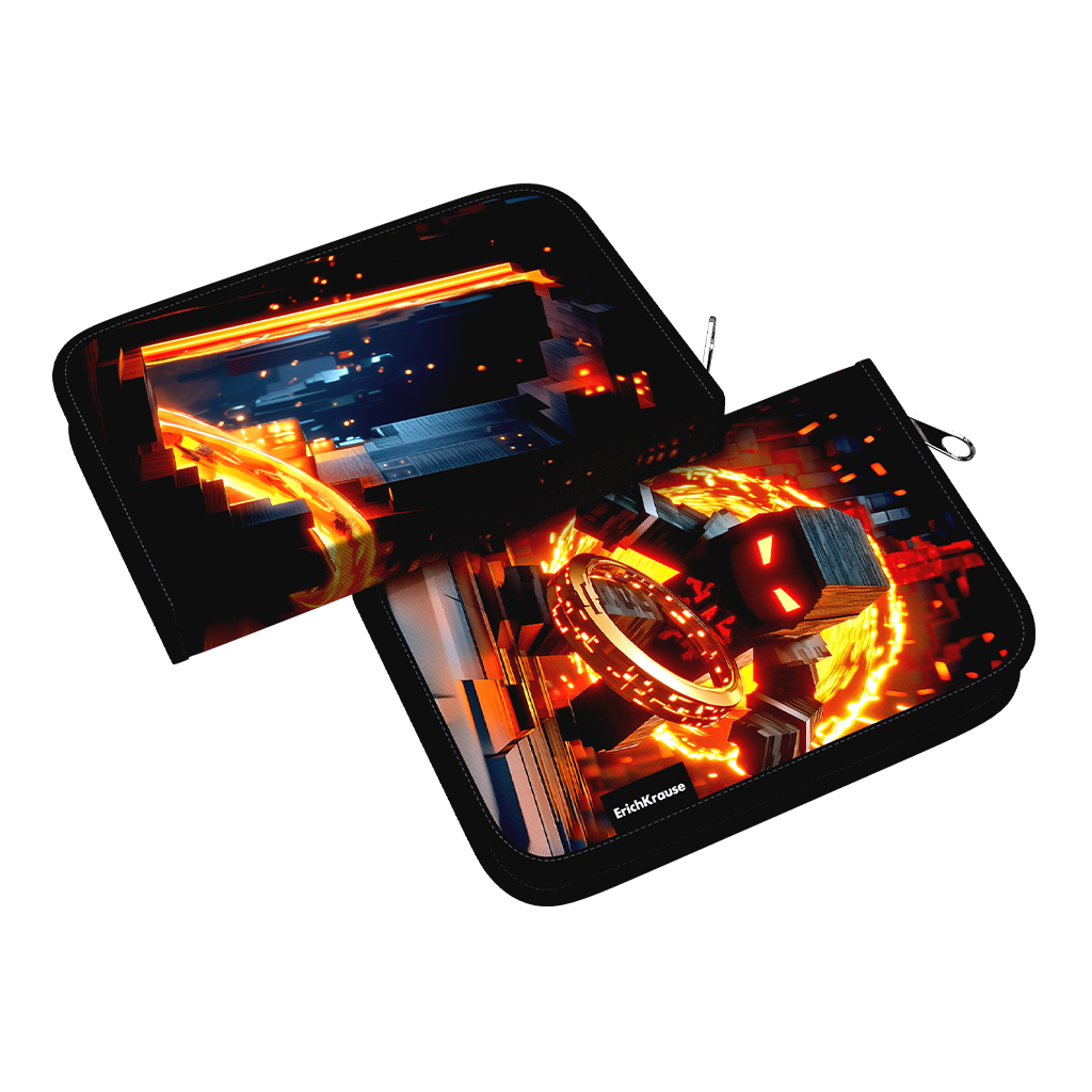 Пенал-книжка без наполнения ErichKrause 135x205x30мм Mine Block