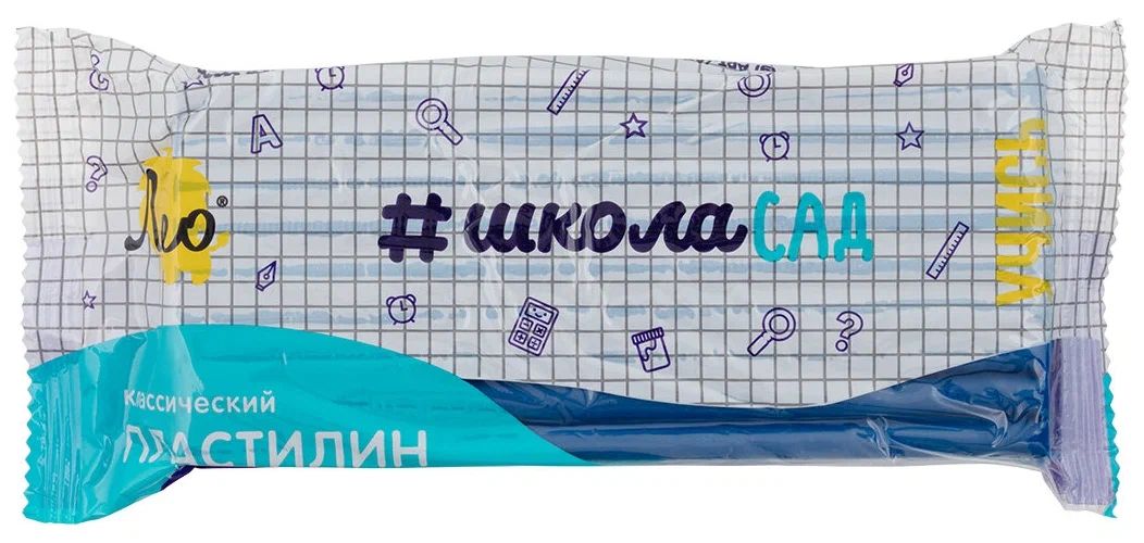 Пластилин классический 240 гр "Учись" синий